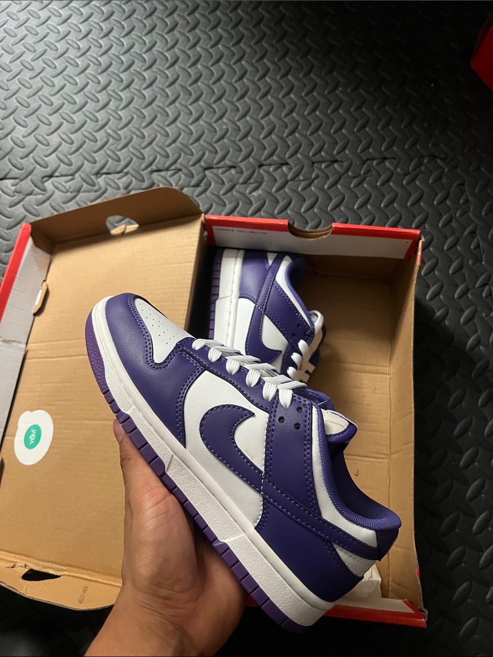 Purple and White Low-Top Sneakers